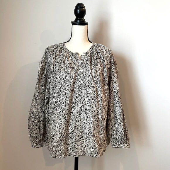 NWT Universal Thread SZ L Women's Balloon Long Sleeve Popover Blouse - Picture 3 of 15